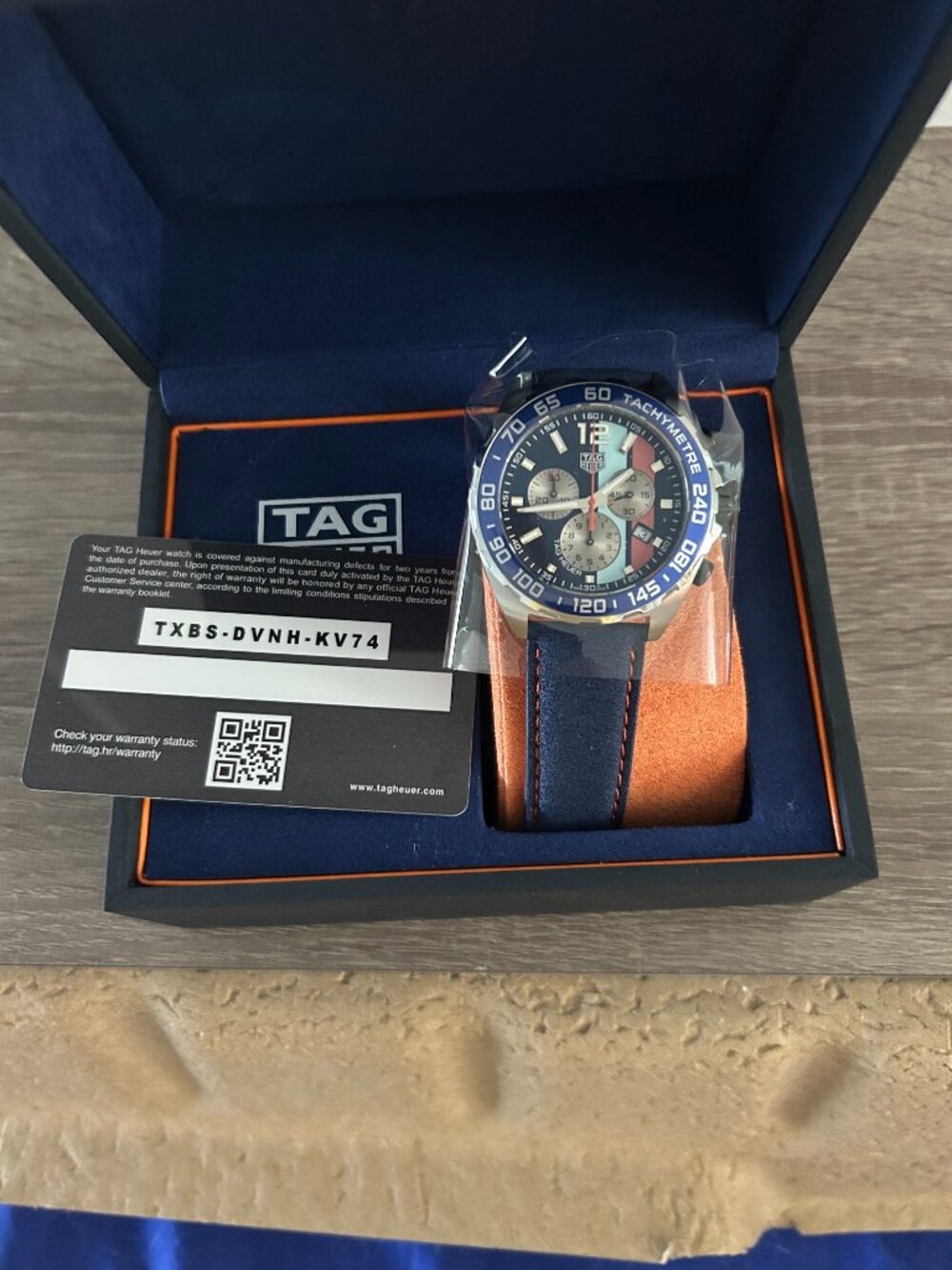 TAG HEUER FORMULA 1 CHRONOGRAPH GULF SPECIAL EDITION CAZ101N SWISS QUARTZ 43MM